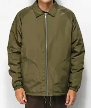 BRIXTON Men's CLAXTON COLLAR SHERPA Jacket - Olive - Small - NWT - LAST ONE