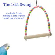 1324 Bead Swing Bird Toy Parrot Cage Toys Parakeet Cockatiel Lovebird Budgie