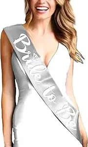 [RhinestoneSash] Bride Sash For Bridal Shower - Bride To Be Satin Sash - Bachelorette Party Decorations & Supplies