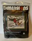 Vtg 1983 Dimensions Needlepoint “First Snowfall” 16" x 12" #2239 Cardinals