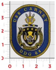 NAVY USS BILLINGS LCS-15 EMBROIDERED PATCH WITH HOOK & LOOP