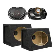 6x9" Alphasonik Speakers with 1/2" Baffle Sealed Enclosure Boxes AS29 500W Max