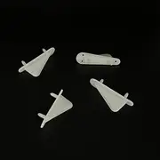 4PCS RC Airplane Nylon Fixed Tip Protector Wing Tip Protector Protecting Corner for RC Plane Aircraft Helicopter DIY Model Plane Parts (50x18mm White)