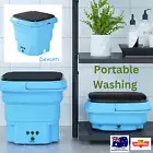 Devanti Portable Washing Machine 4.5L Foldable Mini Outings Clothes Washer- Blue