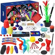 Skirfy Magic Set for Kids Age 6-10 - 100+ Tricks Kit, Starter Set with Dice Trick, Wand, and More