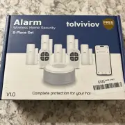 NEW Tolviviov Home Alarm System 8 Pieces-Kit Bundle with FREE NO MONTHLY FEE