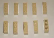 LEGO NEW 1x3 Tan Brick (10x) 362205 Brick 3622