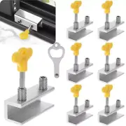 6 Sets Window Locks Sliding Security Window Lock with Key for Vertical & Hori...