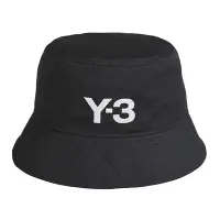在飛比找Yahoo奇摩購物中心優惠-Y-3精工刺繡白字LOGO質感帆布漁夫帽(黑)