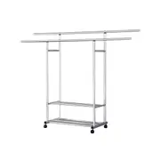 SOGA 200cm Stainless Steel Floor-Standing Clothes Rack - Durable and Space-Saving Laundry Organizer