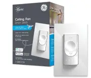 Cync by GE Smart Ceiling Fan Switch Alexa Google Wi-Fi Neutral Wire -White (A-7)