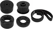 1.5 Inch Wide Timing Belt Pulley Set - Compatible with Big Block 383 400 413 440 Engines; Ensures Precise Timing and Performance (Black)