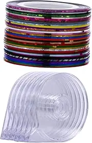 FOMIYES 1 Set Nail Gold and Silver Thread Nail Tape for Press Nails Nail Art Striping Tape Decal Strips Refills DIY Nail Art Tape Manicure Polish Glue Tape Nail Art Tape Stripe Sticker