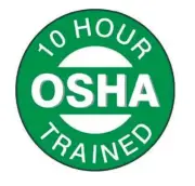 Osha 10 Hour Hardhat Sticker (2" 1pc)