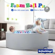 Kids Ocean Ball Pit w/300 Balls Padding Soft Baby Foam Pool Child Barrier Toy