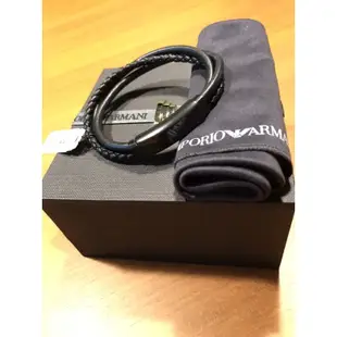 EMPORIO ARMANI 皮革手環