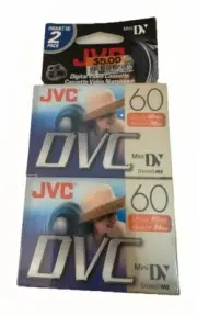 NEW & SEALED ~ 2 Pack JVC, DVC, 60, LP Mode 90, Mini DV ~ DVM60ME