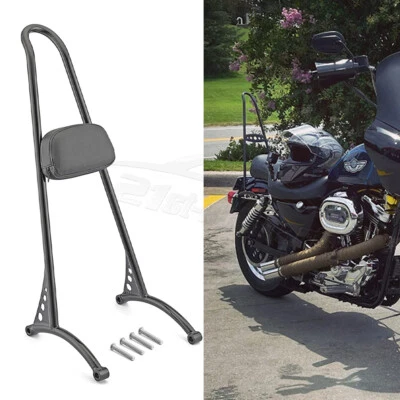 21" Tall Sissy Bar Backrest For Harley Sportster XL883N XL1200X XLH883 XLH1200