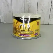 Sony CD-R Blank Recordable CD Disc 50 Pack 700MB 1-48X SEALED 80 Minutes