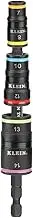 Klein Tools A-32933M 6-in-1 Metric Impact Rated Flip Socket Set (4 Pieces)