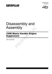 Caterpillar 330D Waste Handler Engine Supplement Disassembly Assembly Manual