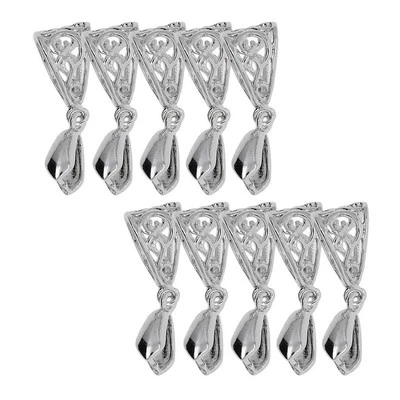 10pcs Hollowed Pinch Pendant Bails for Jewelry Making Bead