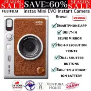 Fujifilm INSTAX Mini Evo Camera Bundle Smartphone Printer Digital Cam Brown New