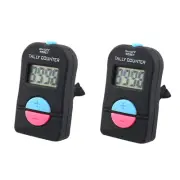 1X(2 Pcs Digital Hand Tally Counter Electronic Add Subtract Manual Clicker4038