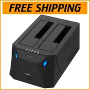 Compact USB 3.0 to SATA Dual Bay Dock for 2.5"/3.5" HDDs & SSDs - 20TB Support