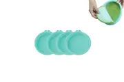 4Pcs Kitchen 6-Inch Round Silicone Non-Stick Cake Baking Mold Set-Green