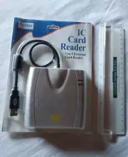 USB External Flash Memory Card Reader Silver 7-in-1