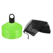 40Pcs Plastic Soccer Disc Cones Field Markers for Agility Sports Training Green