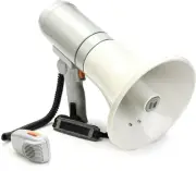 TOA ER-3215 15-watt Megaphone with Microphone - White/Gray