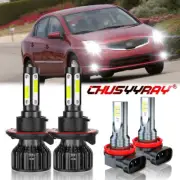4pcs Combo LED Headlight Hi-Lo + Fog Light Bulbs For Nissan Leaf 2013 2014-2017 (for: Nissan)