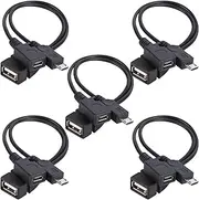 [5 Pack] TV xStream USB Port Adapter, Micro OTG Cable and Power - Compatible with Streaming Sticks, Media Devices, Rii and Logitech Keyboards, and Nintendo Switch, SNES, NES Classic (5 Pack)