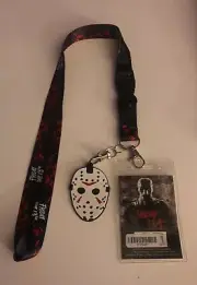 Friday The 13th Neck Lanyard Horror Movie Jason Hockey Mask Charm Halloween New
