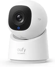 [eufy Security] Indoor CAM C220, WiFi Indoor Surveillance Camera with Cable, 2K Resolution with 360° PTZ, Human/Motion AI, Ideal as Baby Monitor/Camera for Pets/Home Security