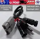 50A Anderson Plug to 2 x MC4 Pairs Copper Cable 10AWG 6mm² Offgrid Home 4x4