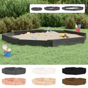 Sandbox with Seats Sand Pit Outdoor Play Centre Octagon Solid Wood Pine vidaXL