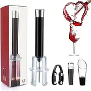 Air Pressure Pump Opener, Zholp Wine Cork Remover Pump, Easy to Use Wine Opener, Foil Cutter, Simple Wine Bottle Opener, Wine Lover Gift