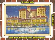 METAL SIGN - New Jersey Postcard - The Flanders, at Night, Ocean City, N. J. 1
