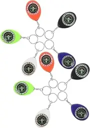 10pcs Mini Keychain Compass: Compass Pocket Pendant Kids Small Portable Key Ring Favors for Outdoor Hiking Camping Hunting Climbing Backpack Accessories