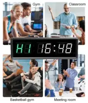 1.5" 6-Digit LED Gym Timer Clock Interval Timer kit for Gym and Meeting Room os6