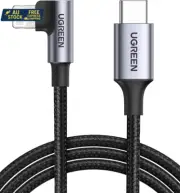 USB C to Lightning Cable Right Angle 90 Degree 2M, Apple Mfi-Certified Nylon Bra