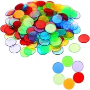 ERINGOGO 200pcs Bingo Chips Colorful Game Counters for Bingo Learning and Rewards Mixed Colors Markers for Counting Sorting and Activities