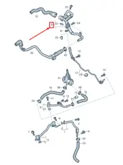 AUDI Q7 4M Engine Coolant Pipe 057121065J NEW GENUINE
