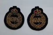 QDG Collar Badges British Army Dress Hand Embroidered Queens Dragoon Guards