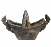 Chinese Oriental Jade Stone Carved Pixiu Basket Figure cs057