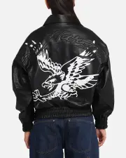 [ED HARDY] Ed Hardy Eagle Jacket Black - Size M M Black