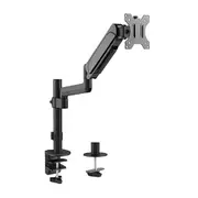 Brateck Single Monitor Pole-Mounted Gas Spring Monitor Arm Fit Most 17' - 32' Monitor Up to 9Kg Per screen VESA 75x75/100x100 LDT48-C012